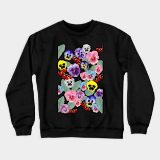 Pansies and Berries Crewneck Sweatshirt
